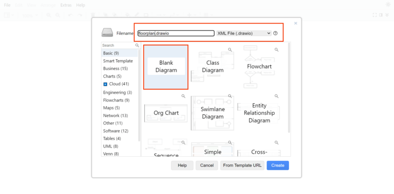 Draw floor plan online - screen 1