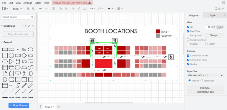 Enter booth numbering on existing floor plan map - screen 5