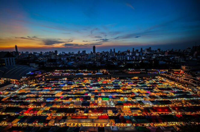 Chatuchak night market in Bangkok